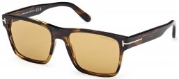 Gafas de Sol - Tom Ford - FT1205 CALDER - 56E  DARK HAVANA // LIGHT BROWN