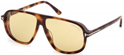 Gafas de Sol - Tom Ford - FT1208 GUILLAUME - 53E  HAVANA // LIGHT BROWN