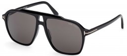 Gafas de Sol - Tom Ford - FT1209 AUTARI - 01A  SHINY BLACK // GREY