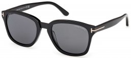 Gafas de Sol - Tom Ford - FT1213 GRAYDON - 01D  SHINY BLACK // GREY POLARIZED