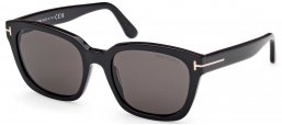 Gafas de Sol - Tom Ford - FT1216 HAYLAY - 01A  SHINY BLACK // GREY