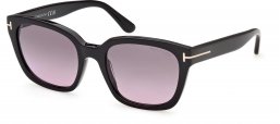 Gafas de Sol - Tom Ford - FT1216 HAYLAY - 01B  SHINY BLACK // GREY GRADIENT