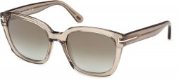 Gafas de Sol - Tom Ford - FT1216 HAYLAY - 45G  SHINY TRANSPARENT LIGHT BROWN // BROWN GRADIENT