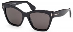 Gafas de Sol - Tom Ford - FT1217 ELVIRA - 01A  SHINY BLACK // GREY
