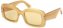 Gafas de Sol - Tom Ford - FT1218 VENETIA - 39E  SHINY YELLOW // LIGHT BROWN