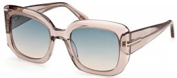 Gafas de Sol - Tom Ford - FT1220 CARLA-02 - 45P  TRANSPARENT BROWN // GREEN GRADIENT