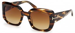 Gafas de Sol - Tom Ford - FT1220 CARLA-02 - 55F  HAVANA YELLOW // BROWN GRADIENT