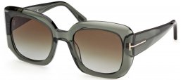 Gafas de Sol - Tom Ford - FT1220 CARLA-02 - 93P  TRANSPARENT GREEN // GREEN GRADIENT