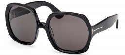 Gafas de Sol - Tom Ford - FT1221 SAFFRON - 01A  SHINY BLACK // GREY