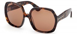 Gafas de Sol - Tom Ford - FT1221 SAFFRON - 52E  DARK HAVANA // BROWN