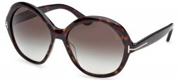 Gafas de Sol - Tom Ford - FT1282 ANNABELLE-02 - 52B  DARK HAVANA // SMOKED GRADIENT