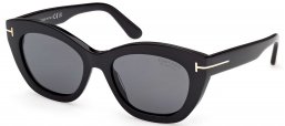 Gafas de Sol - Tom Ford - FT1285 LINDA-02 - 01D  SHINY BLACK // SMOKED POLARIZED