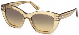Gafas de Sol - Tom Ford - FT1285 LINDA-02 - 45B  SHINY TRANSPARENT LIGHT BROWN // GREY GRADIENT YELLOW