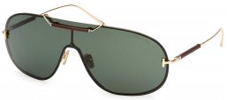 Gafas de Sol - Tom Ford - FT1309 TYLER-02 - 30N  SHINY GOLD // GREEN