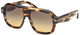 Gafas de Sol - Tom Ford - FT1324 RHONDA-02 - 55B STRIPED BROWN // GREY GRADIENT