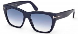 Gafas de Sol - Tom Ford - FT1343 FLYNN-02 - 90W  SHINY BLUE // BLUE GRADIENT