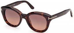 Gafas de Sol - Tom Ford - FT1344 NIKA-02 - 52T  DARK HAVANA // BURGUNDY GRADIENT
