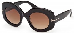 Gafas de Sol - Tom Ford - FT1346 CLAUDETTE-02 - 01F  SHINY BLACK // BROWN GRADIENT