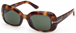 Gafas de Sol - Tom Ford - FT1347 PALOMA-02 - 53N  DARK HAVANA // GREEN