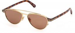 Gafas de Sol - Tom Ford - FT1361 ANTHONY-02 - 30E  SHINY GOLD // BROWN