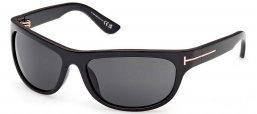 Gafas de Sol - Tom Ford - FT1363 ANDERS-02 - 01A  SHINY BLACK // SMOKE