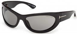 Gafas de Sol - Tom Ford - FT1365 LEONA-02 - 01A  SHINY BLACK // GREY