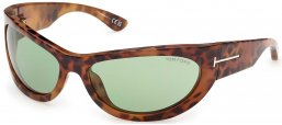 Gafas de Sol - Tom Ford - FT1365 LEONA-02 - 55N  TORTOISE // LIGHT GREEN