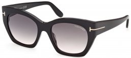 Gafas de Sol - Tom Ford - FT1422 JONI-02 - 01B  SHINY BLACK // GREY GRADIENT