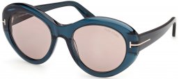 Gafas de Sol - Tom Ford - FT1423 ELODIE-02 - 87E  SHINY TURQUOISE // LIGHT BROWN