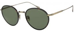 Sunglasses - Giorgio Armani - AR6103J - 319871 BRUSHED PALE GOLD // DARK GREEN