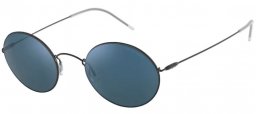 Sunglasses - Giorgio Armani - AR6115T - 300155 MATTE BLACK // DARK BLUE MIRROR BLUE