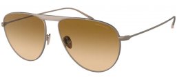 Sunglasses - Giorgio Armani - AR6131 - 30062L MATTE BRONZE // LIGHT YELLOW GRADIENT LIGHT BROWN