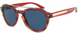 Sunglasses - Giorgio Armani - AR8129 - 580980 STRIPED BROWN // DARK BLUE