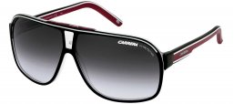 Gafas de Sol - Carrera - GRAND PRIX 2 - T4O (9O) BLACK CRYSTAL BLACK WHITE RED // DARK GREY GRADIENT