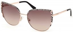 Gafas de Sol - Guess - GU00217 - 28F  SHINY ROSE GOLD ANIMAL // BROWN GRADIENT