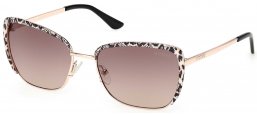 Gafas de Sol - Guess - GU00218 - 28F  SHINY ROSE GOLD ANIMAL // BROWN GRADIENT