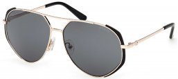 Gafas de Sol - Guess - GU00219 - 02A  MATTE BLACK GOLD // SMOKED