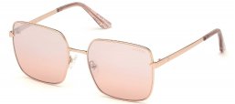 Gafas de Sol - Guess - GU7615 - 28U  SHINY GOLD // LIGHT BURGUNDY MIRROR
