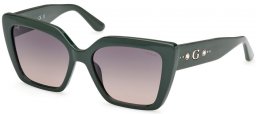 Sunglasses - Guess - GU00162 - 96B  SHINY DARK GREEN // GREY GRADIENT