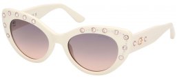 Lunettes de soleil - Guess - GU00163 - 21B  SHINY WHITE // GREY GRADIENT