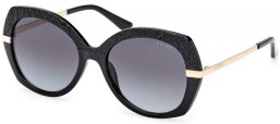 Gafas de Sol - Guess - GU00215 - 01B  SHINY BLACK // SMOKED GRADIENT