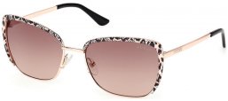 Gafas de Sol - Guess - GU00218 - 28F  SHINY ROSE GOLD ANIMAL // BROWN GRADIENT