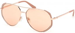 Gafas de Sol - Guess - GU00219 - 58E  MATTE BEIGE GOLD // LIGHT BROWN