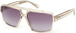 Gafas de Sol - Guess - GU00223 - 57Z  SHINY TRANSPARENT BEIGE // SMOKED GRADIENT