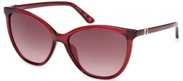 Lunettes de soleil - Guess - GU00256 - 69F  SHINY BURGUNDY // BROWN GRADIENT