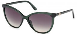 Lunettes de soleil - Guess - GU00256 - 96P  SHINY DARK GREEN // GREEN GRADIENT