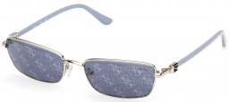 Gafas de Sol - Guess - GU00290 - 10X  SHINY LIGHT RUTHENIUM // BLUE MIRROR DECORED