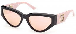 Gafas de Sol - Guess - GU00292 - 05U  SHINY BLACK // LIGHT BURGUNDY
