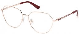 Lunettes de vue - Guess - GU50169 - 033  SHINY PALE GOLD MATTE BURUGUNDY
