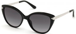 Lunettes de soleil - Guess - GU7658 - 01C  SHINY BLACK // GREY GRADIENT MIRROR